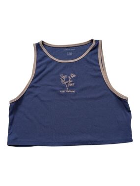 American Eagle "Keep Growing" Botanical Ribbed Crop Tank XXL